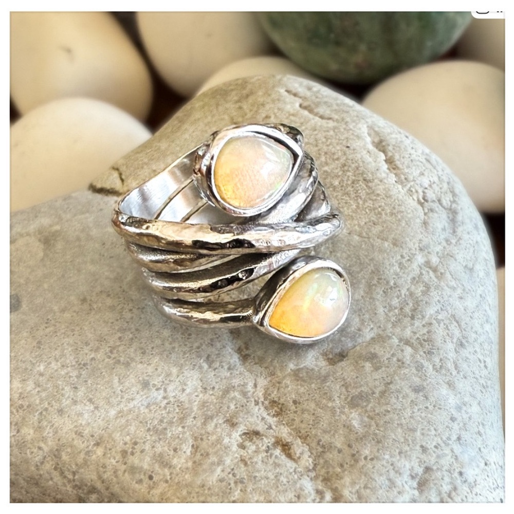 Opal and Sterling Silver Ring